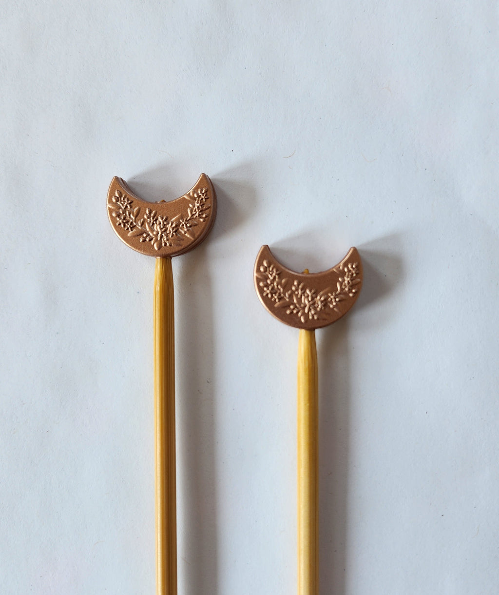 Bronze Crescent Moon | Stitch Stoppers By Toil & Trouble