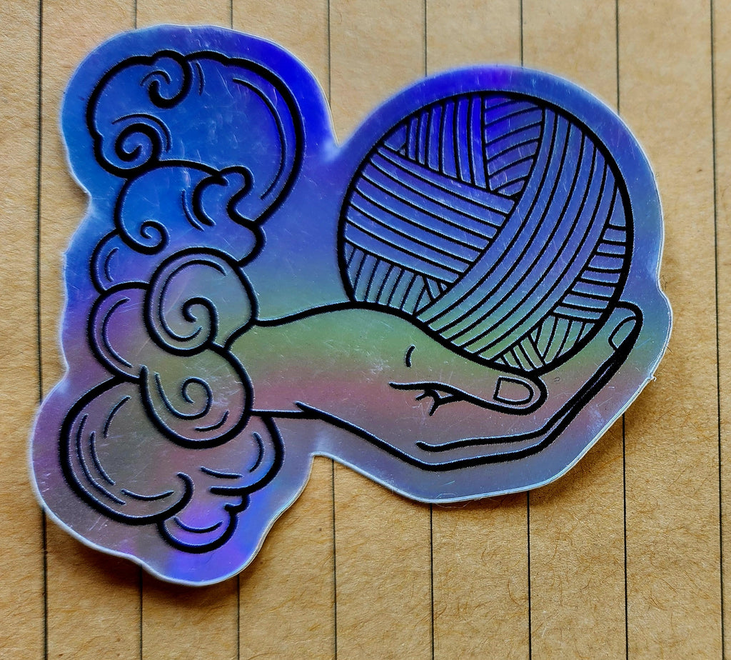 Ace of Yarn (Pentacles) Sticker by toil & trouble