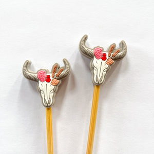 Floral Cow Skull | Stitch Stoppers By Toil & Trouble