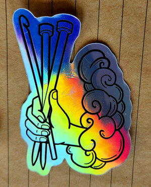 Ace of Needles (Wands) Sticker by toil & trouble